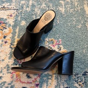 by Vince Camuto - Black Open Toe Mule Heel